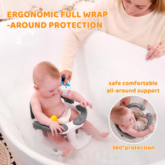 LDIIDII bath seat one-touch armrests and semi-open backrest aid easy in and out.