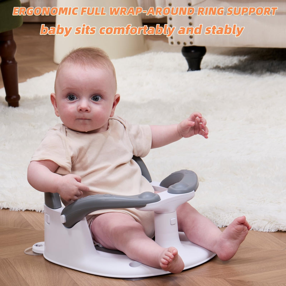 LDIIDII baby bath seat four suction cups grip smooth surfaces securely.