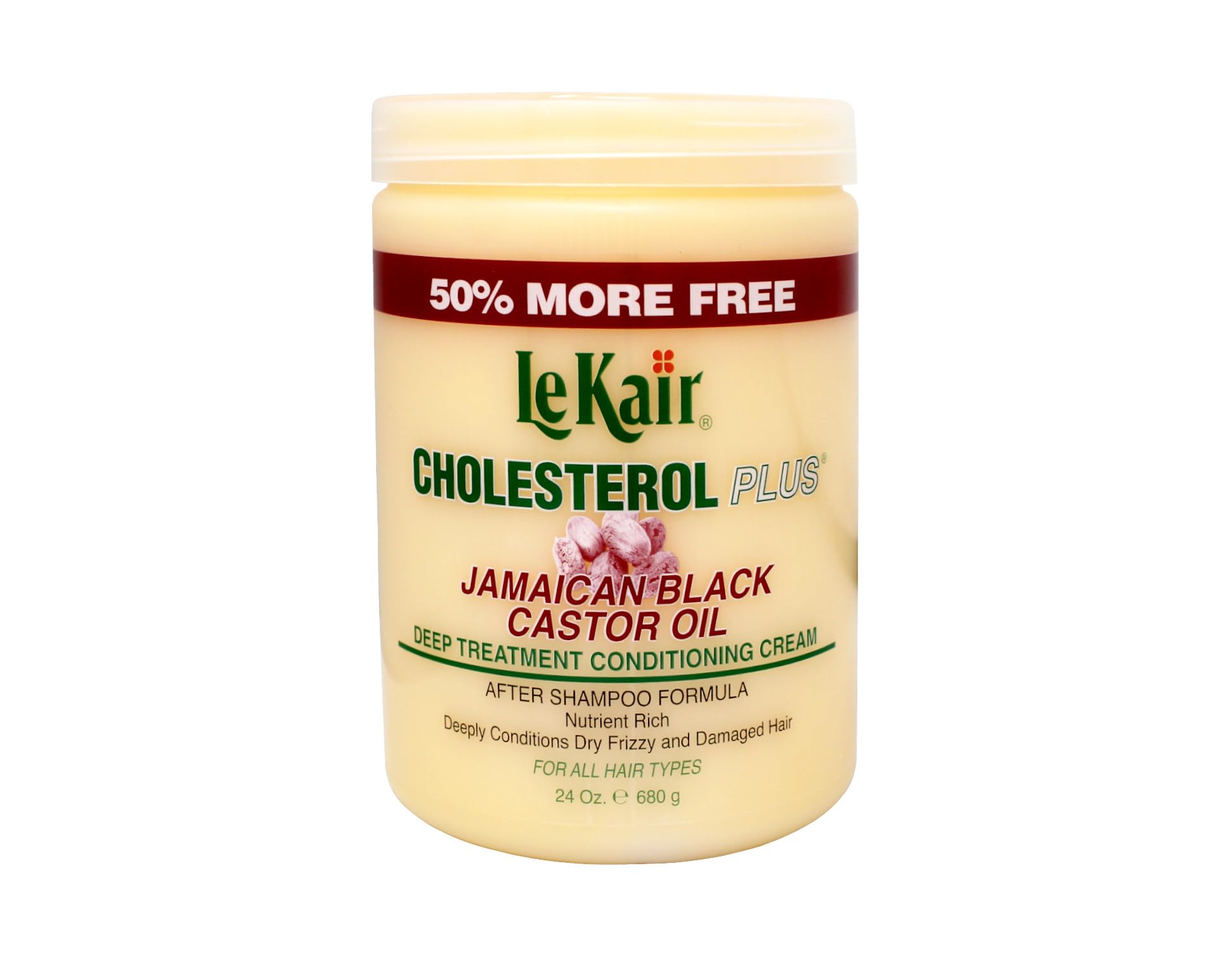Le Kair Cholesterol Plus deep treatment cream jar restoring moisture for dry hair.