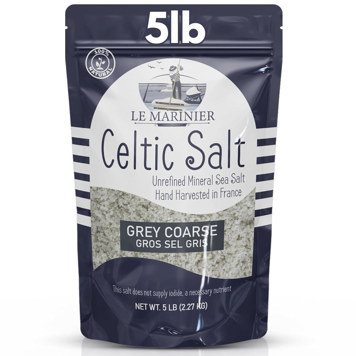 Le Marinier Celtic Salt grey coarse packaging for premium hand-harvested salt