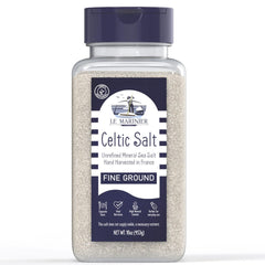 Le Marinier Celtic Salt refillable shaker offers convenient, mineral-rich seasoning.