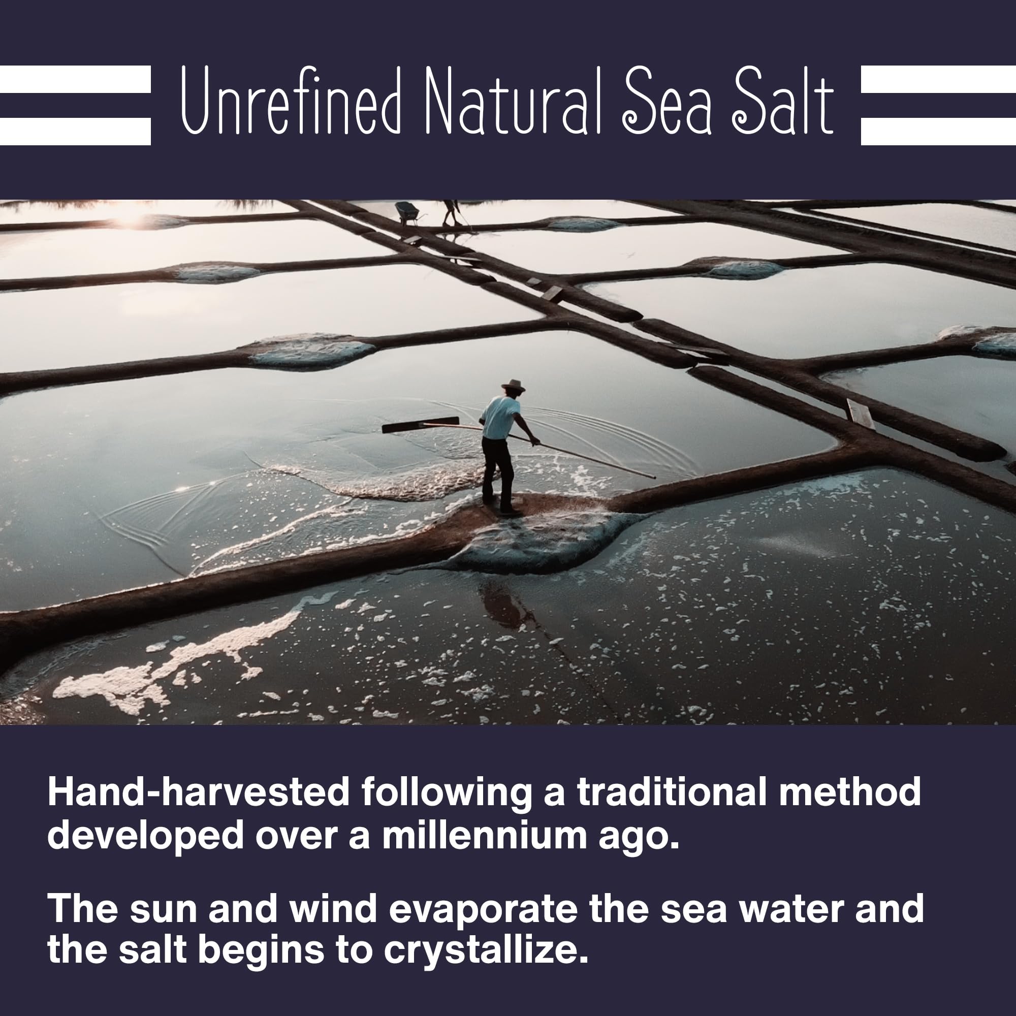 Le Marinier Celtic Salt pairs well with seafood, balancing delicate flavors.