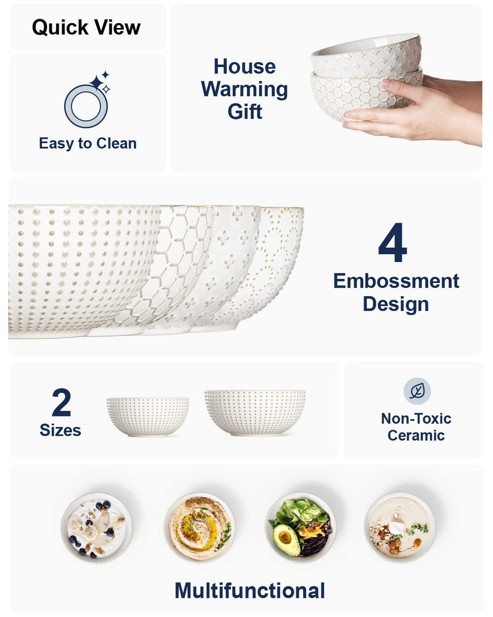 LE TAUCI bowls dishwasher safe for quick kitchen cleanup.