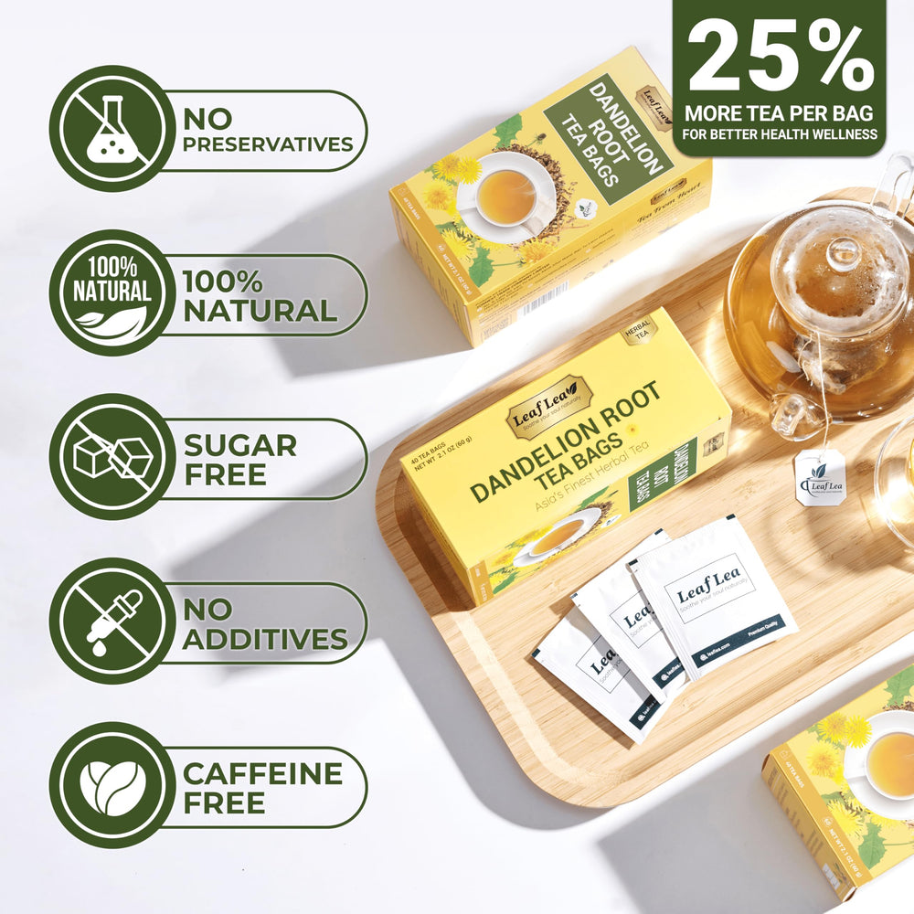 LeafLea Dandelion Root Tea Brew in Cup captures a warm, earthy aroma.