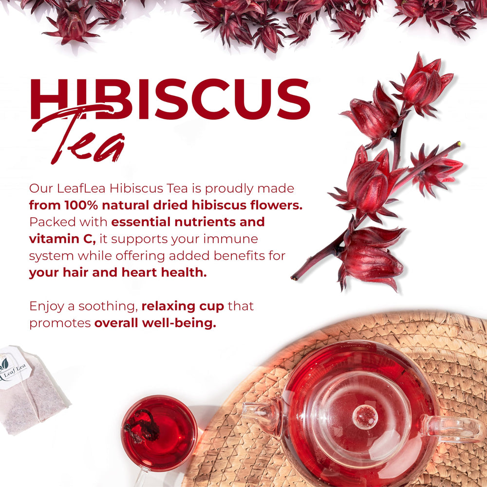 LeafLea double chamber hibiscus tea bag ready for infusion