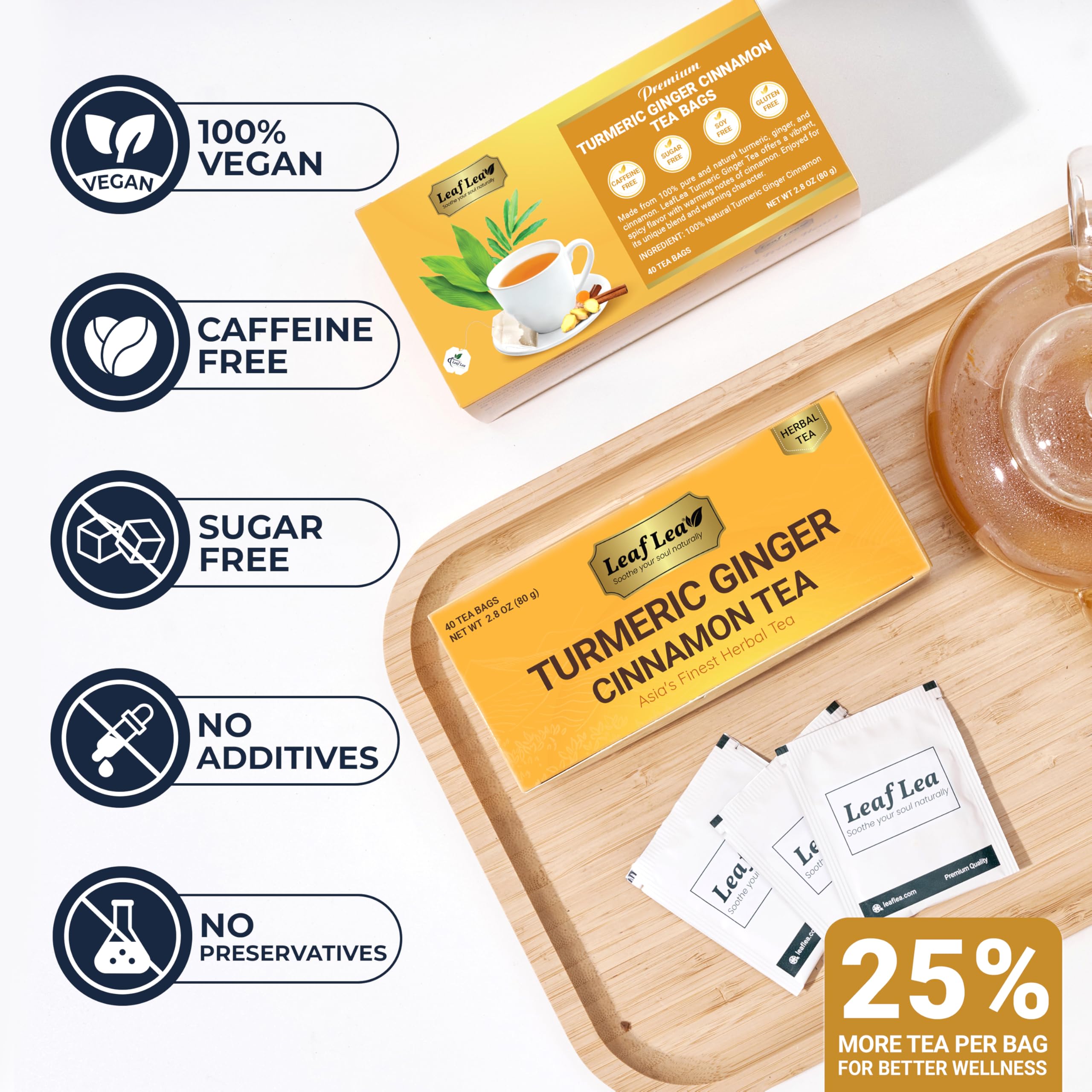 LeafLea elegant gift box suggests premium wellness tea for gifting