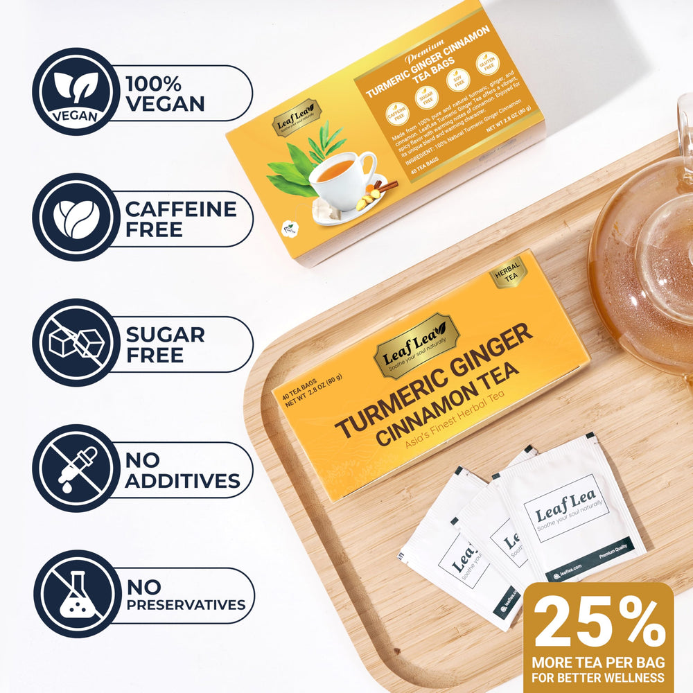 LeafLea elegant gift box suggests premium wellness tea for gifting