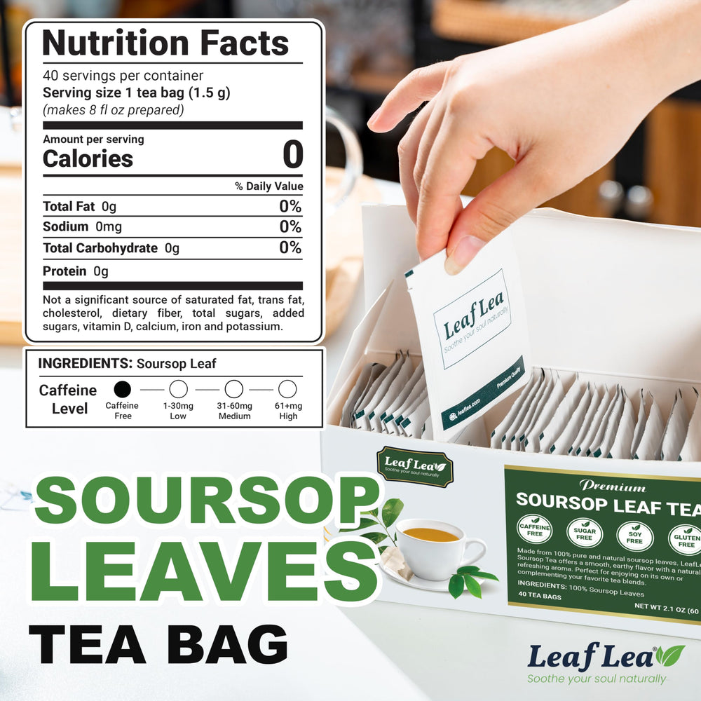 LeafLea foil-sealed tea pouches preserve freshness and aroma for optimal brewing.