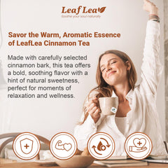 LeafLea Ground cinnamon powder revealing fragrant, sun-dried aroma in every teaspoon.