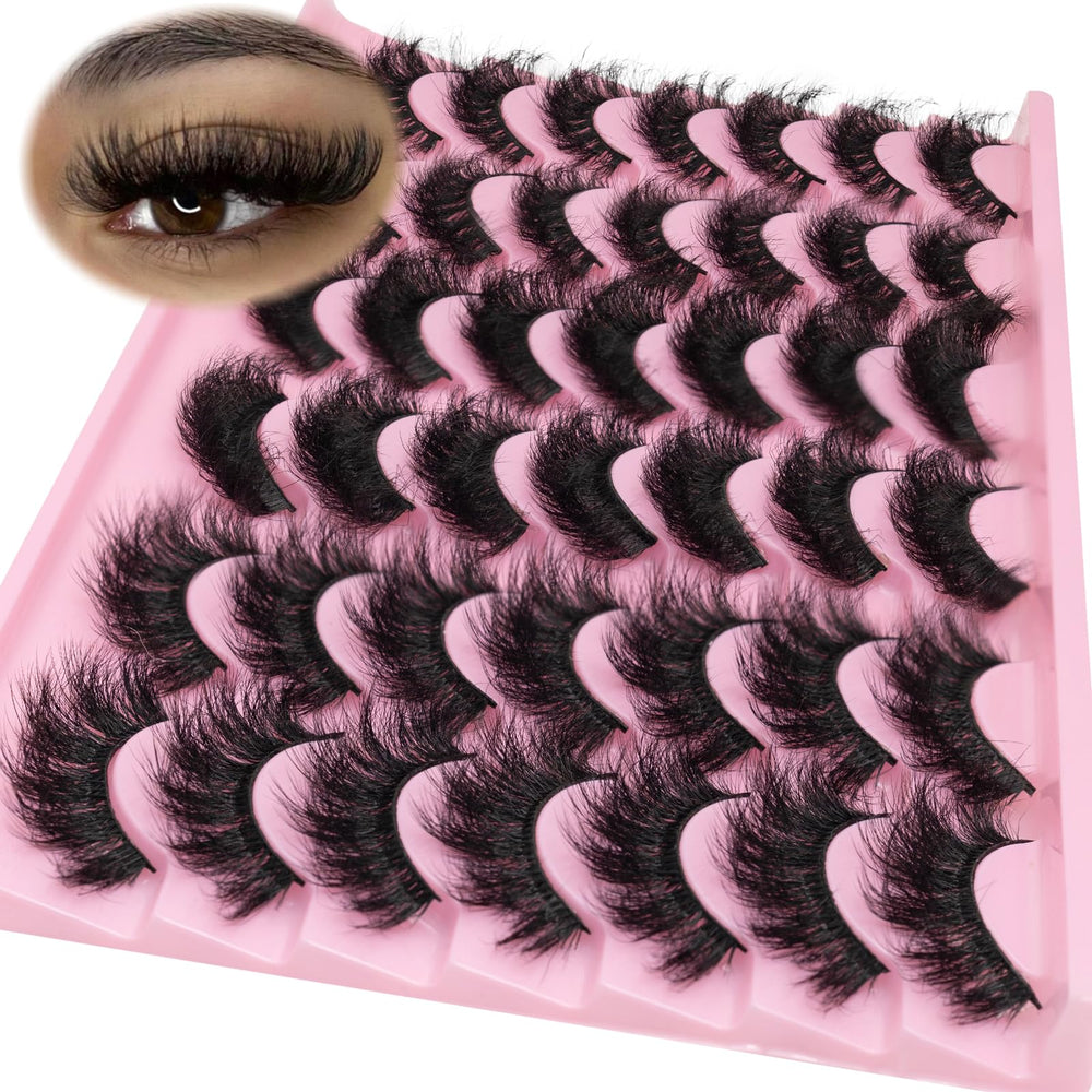 LEAFMOON Wispy Mink Lashes 21-pair set for versatile daily looks.