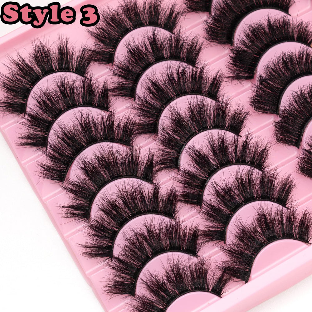 LEAFMOON Wispy Mink Lashes showcasing cat-eye silhouette.