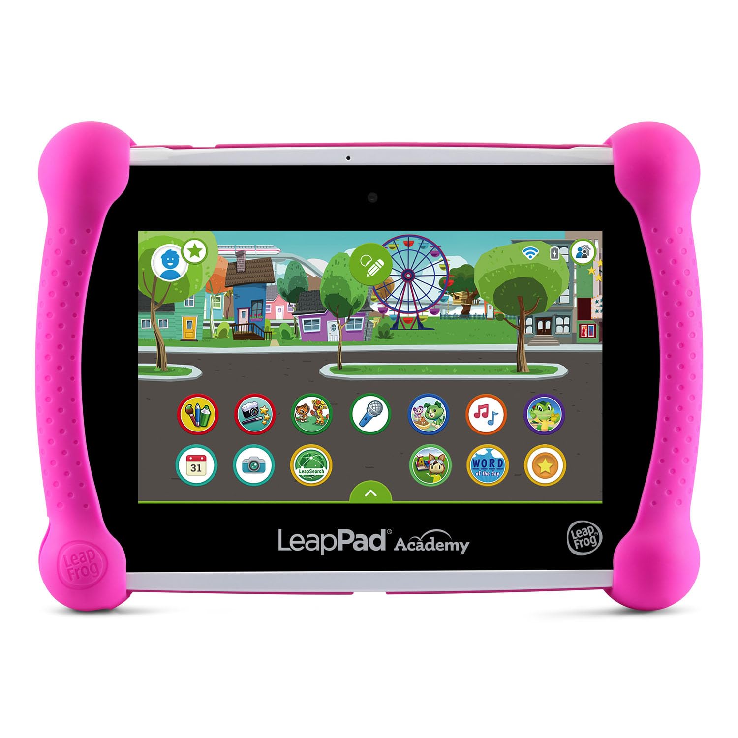 LeapFrog LeapPad Academy pink tablet front view for beginner learning