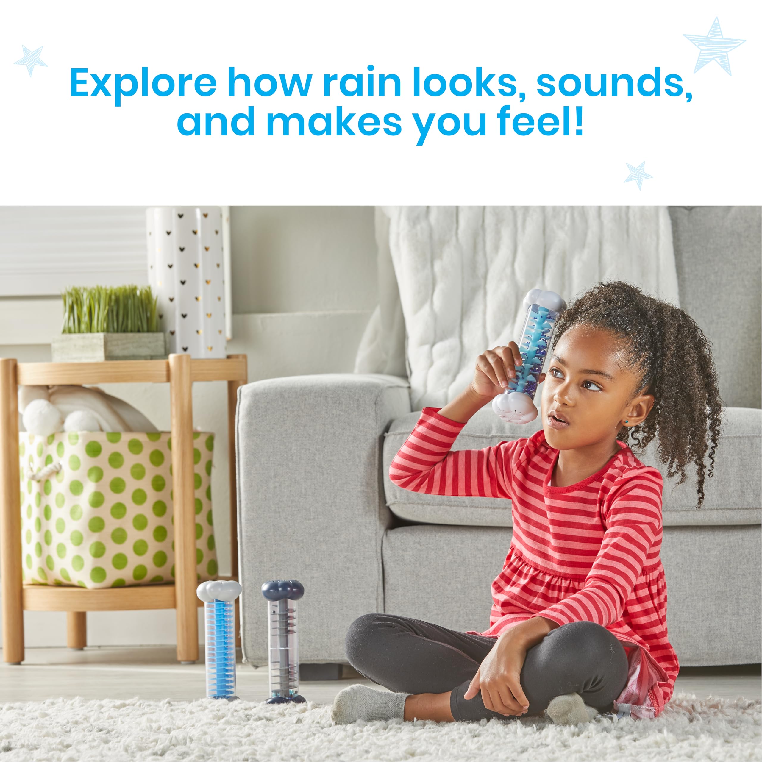 Learning Resources calming sounds rain tubes storm for transitions and concentration