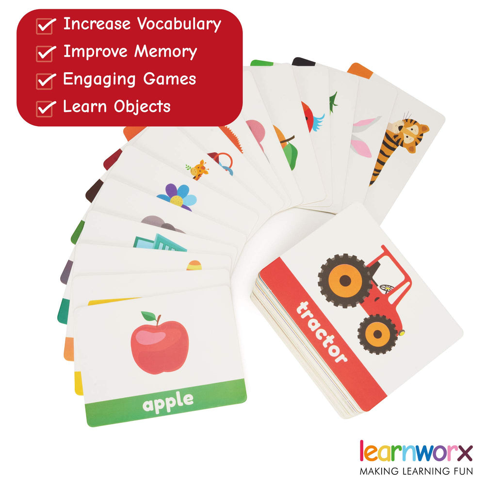 LearnWorx cards sized 5x3.7 inches fit small hands comfortably