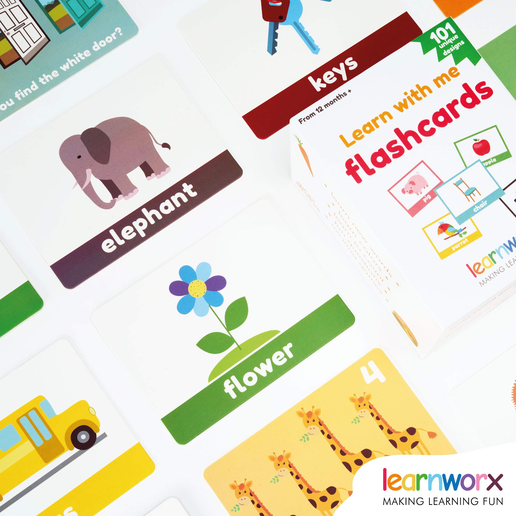 LearnWorx reverse-side games invite counting and spelling practice during sessions