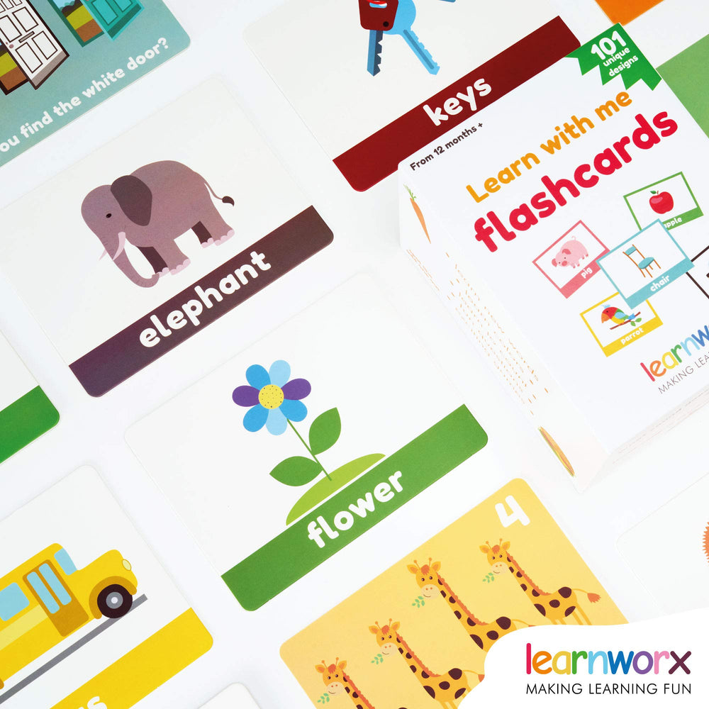 LearnWorx reverse-side games invite counting and spelling practice during sessions