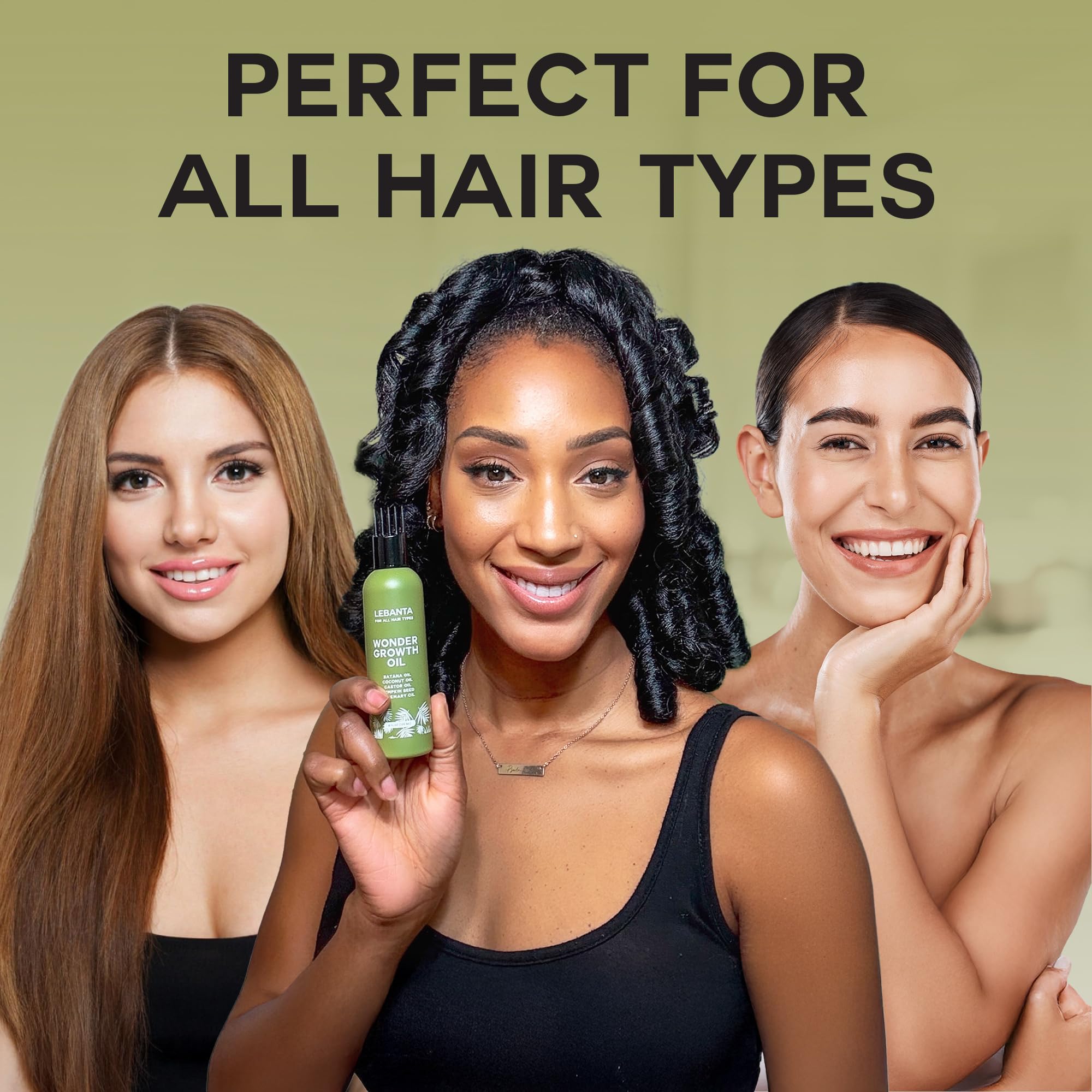 Ingredients focus on organic castor, pumpkin seed, coconut, and rosemary for Lebanta Batana Oil.