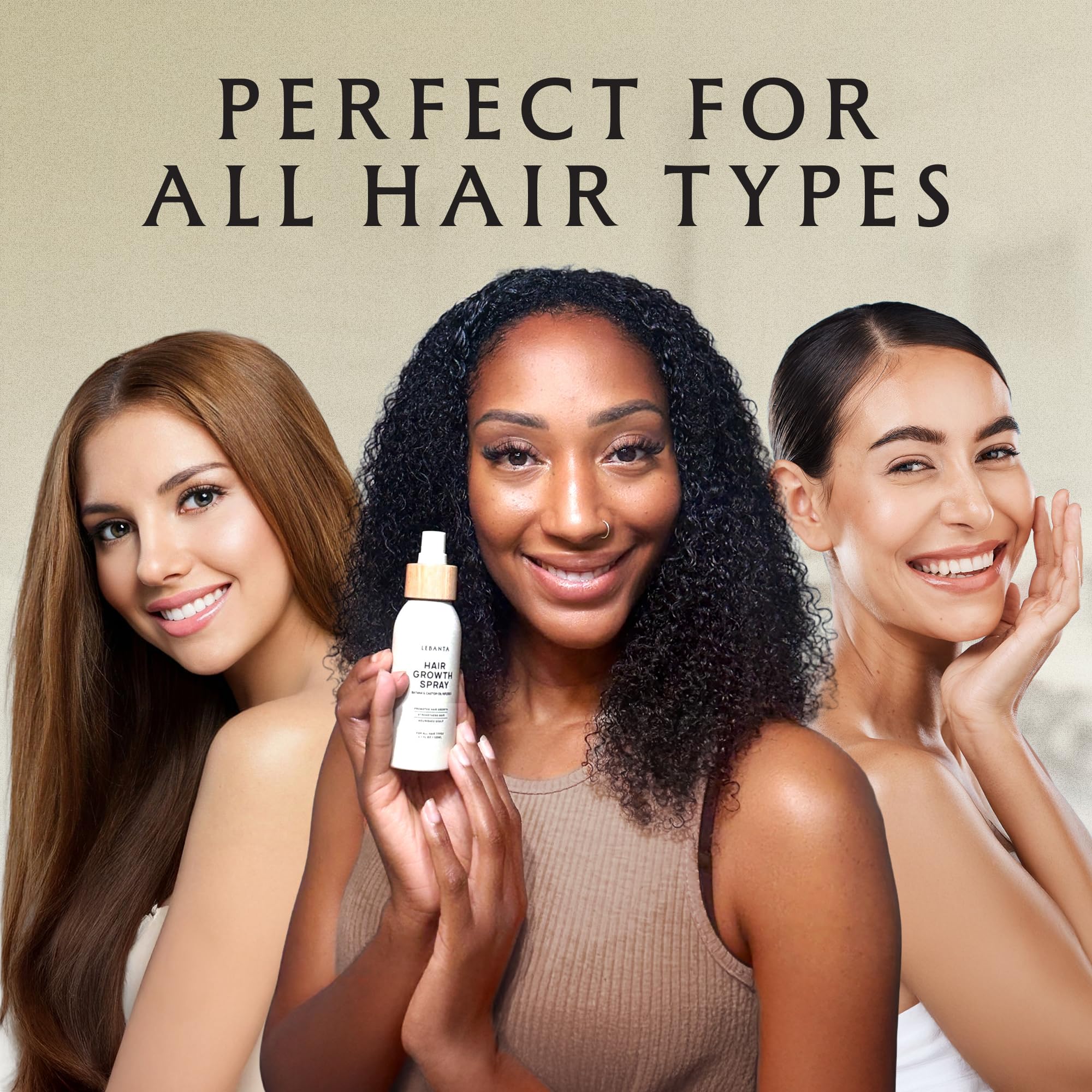 Lebanta Hair Growth Oil Spray hand-dispensing demonstration shows simple application.