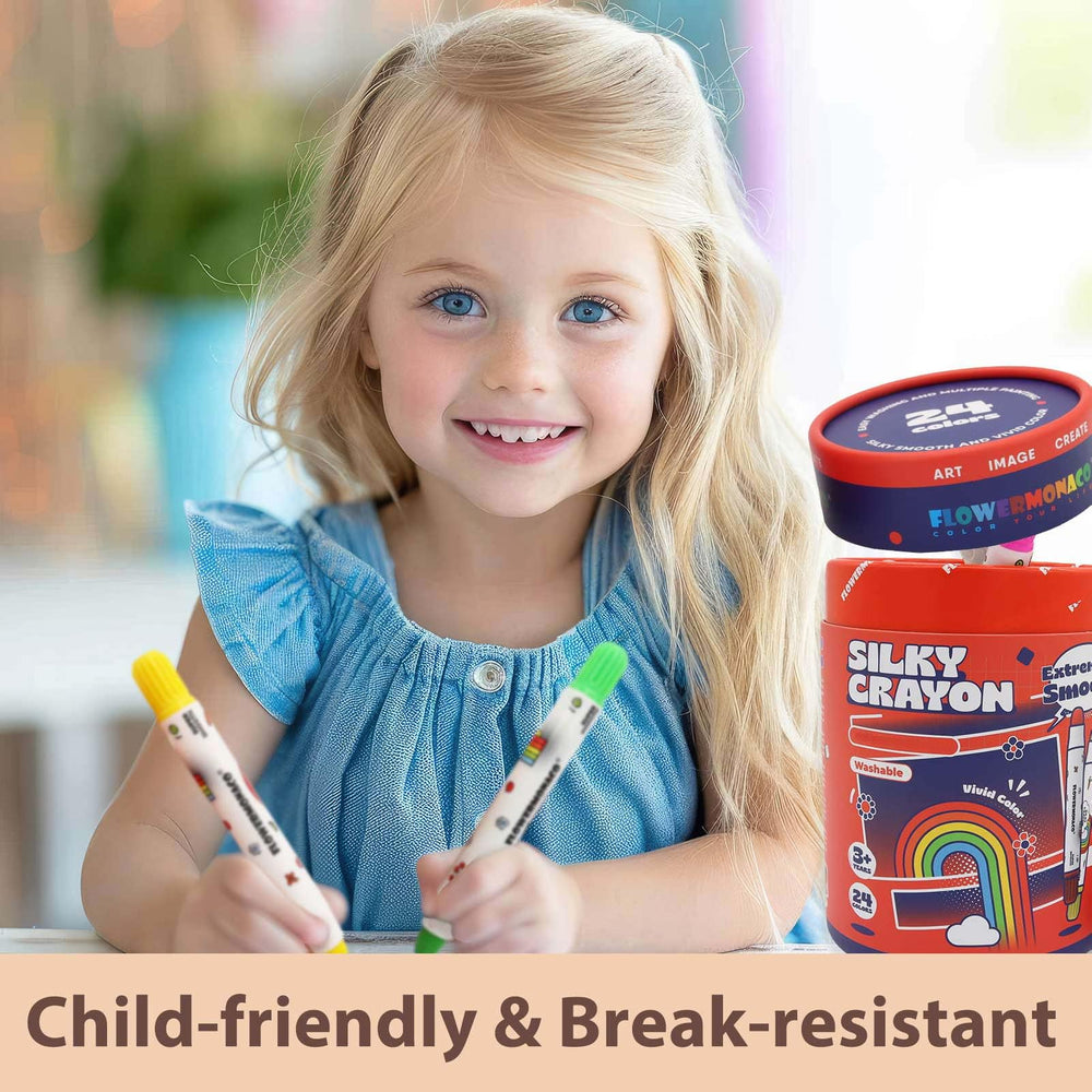 Lebze crayons wash away easily with soap and water.