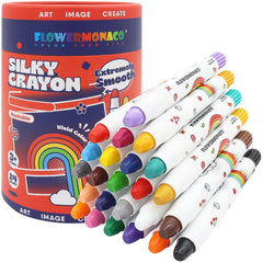 Lebze washable jumbo crayons with 24 colors for toddler creativity and safe play.