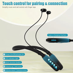 Lecefty neckband headphones with ergonomic, lightweight fit for long wear.
