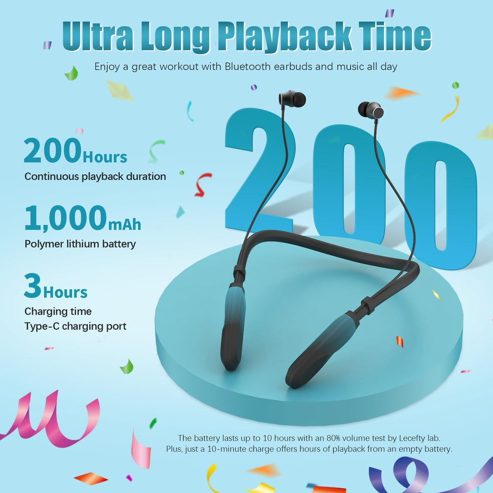 Lecefty headphones with sweat-friendly waterproof coating for workouts.