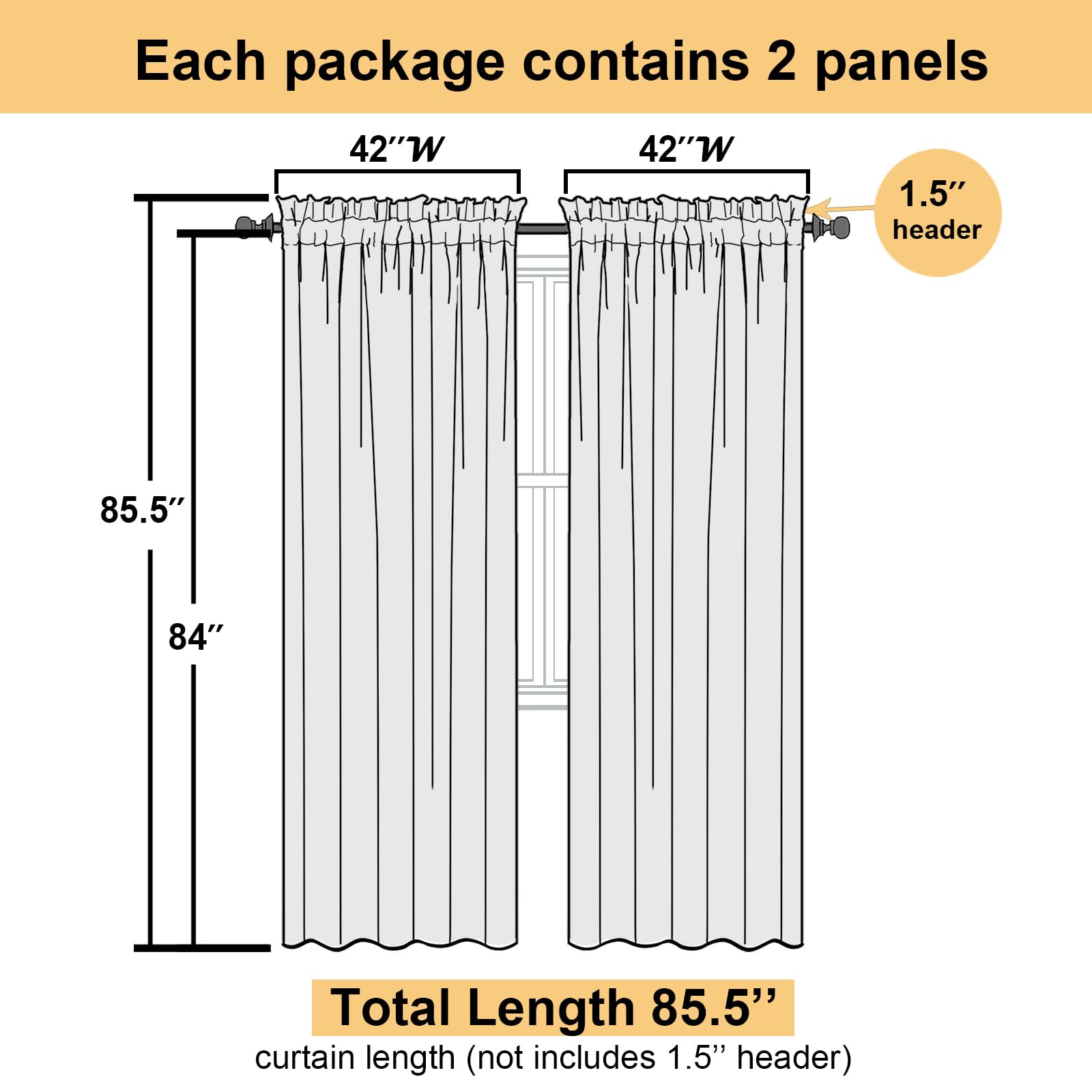 Lecloud Cream Sheer Curtains bottom-pocket option offers versatile mounting