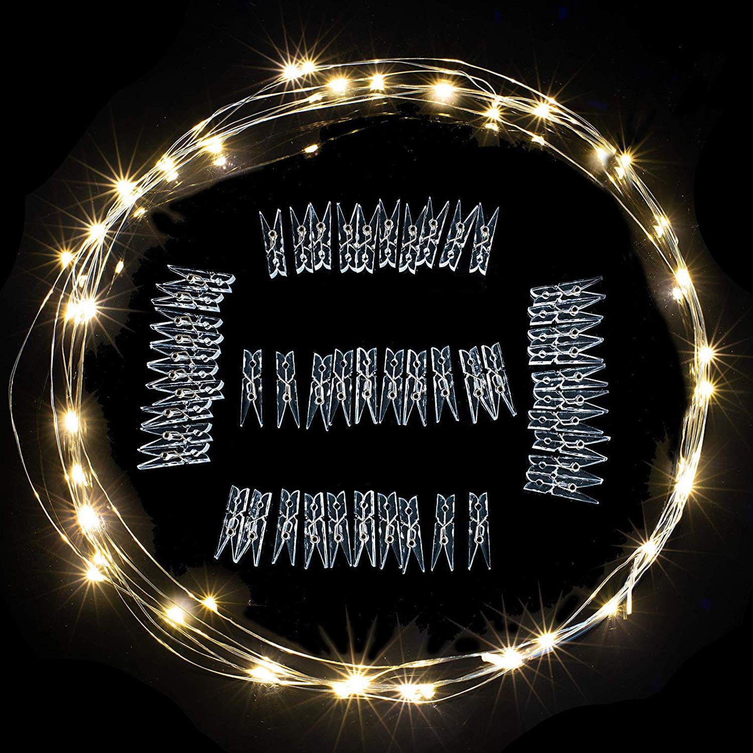 LECLSTAR battery-operated light string stay portable for versatile placement