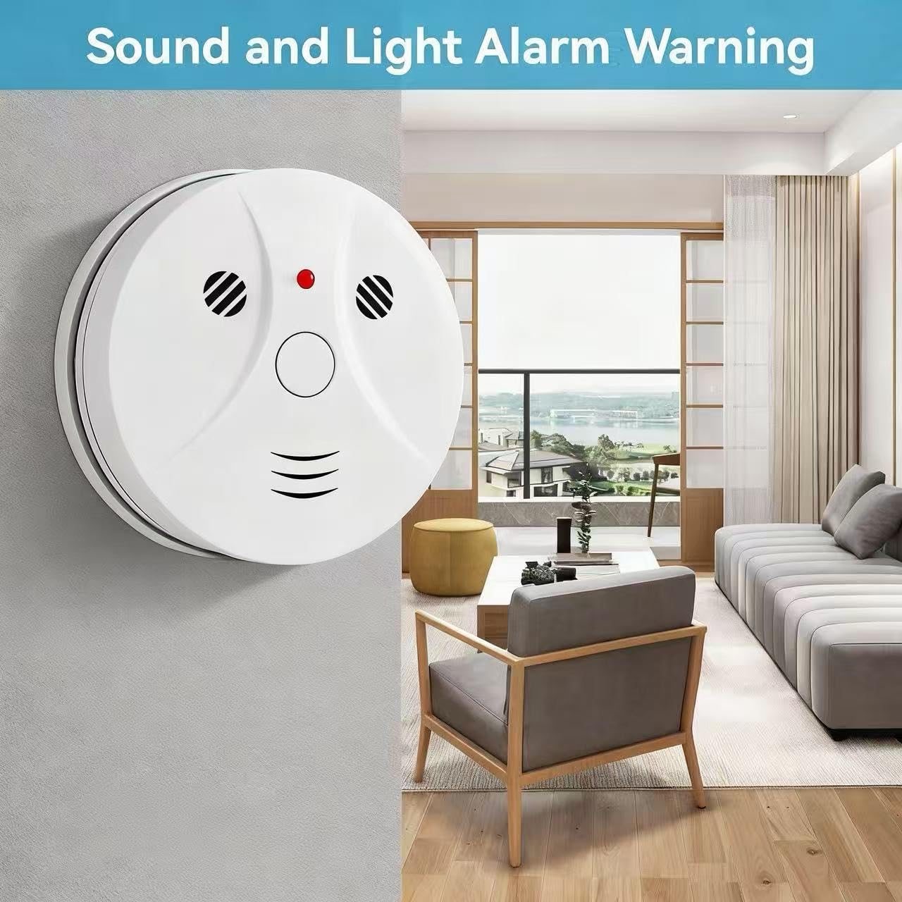 Lecoolife travel-friendly, portable photoelectric alarm for homes and trips.