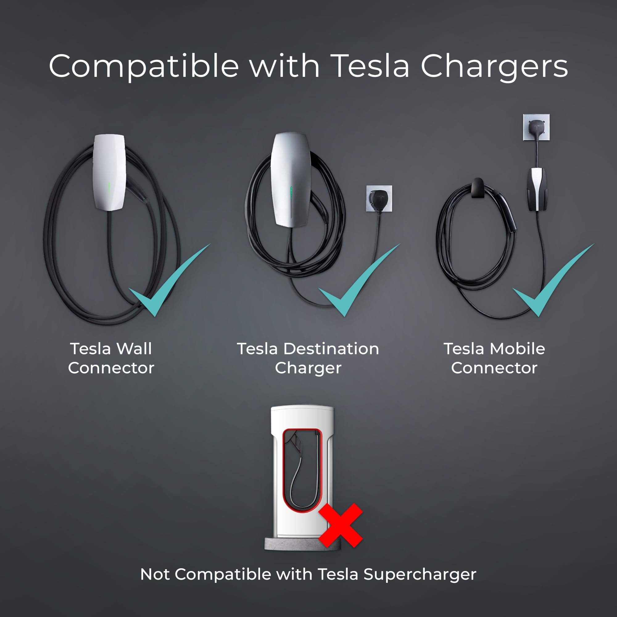 Lectron Tesla to J1772 adapter in use at a public station expanding options.