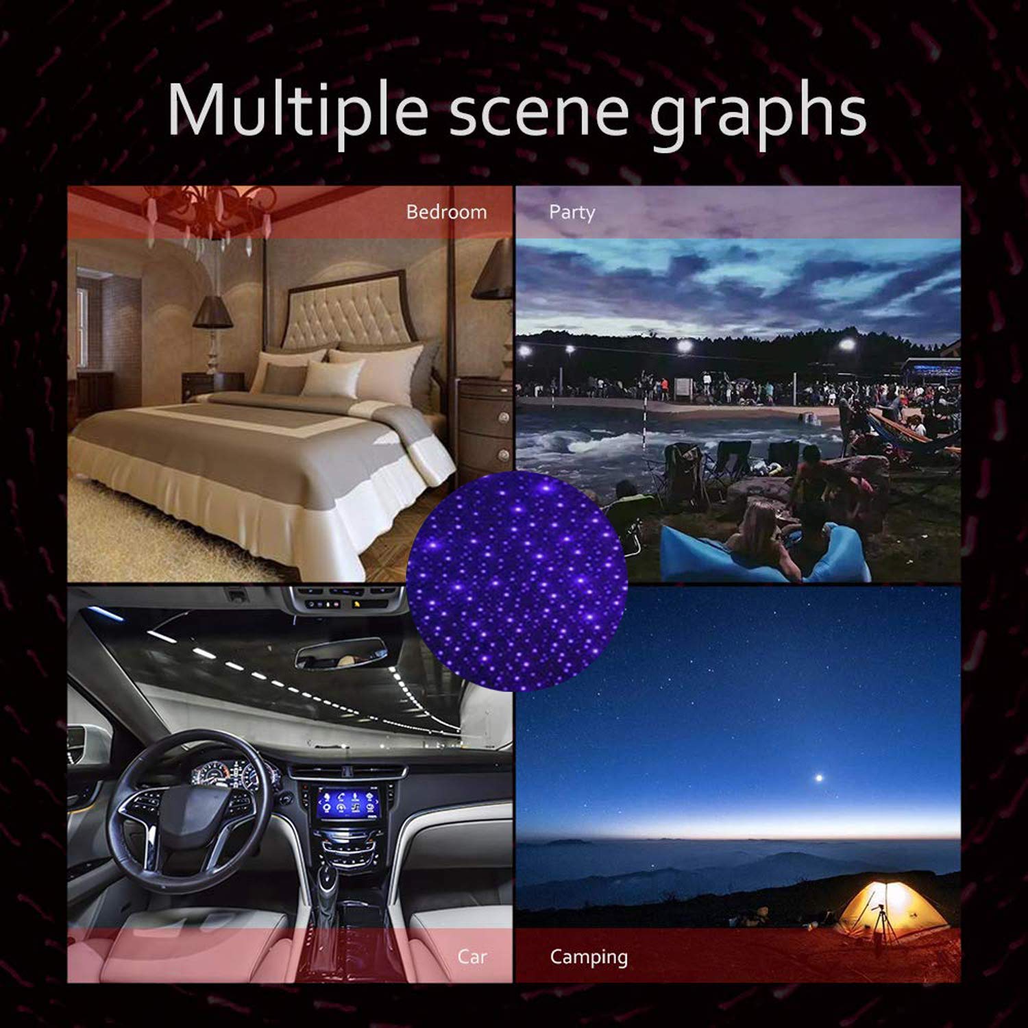 LEDCARE USB Star Projector compact, mini portable size for travel