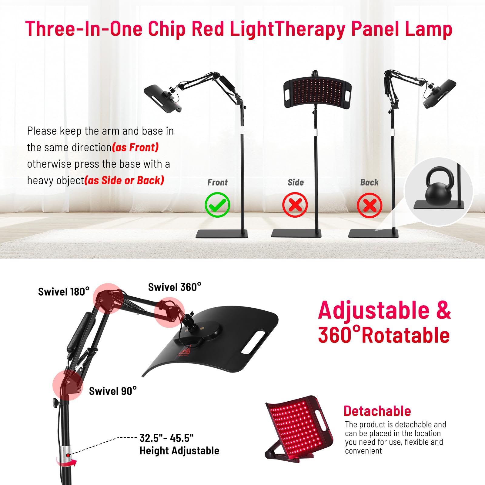 LEDINO home-use full-body light therapy panel in a calm setting.
