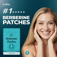 Ledisa Berberine Patch on skin demonstrates simple application for convenient daily use.