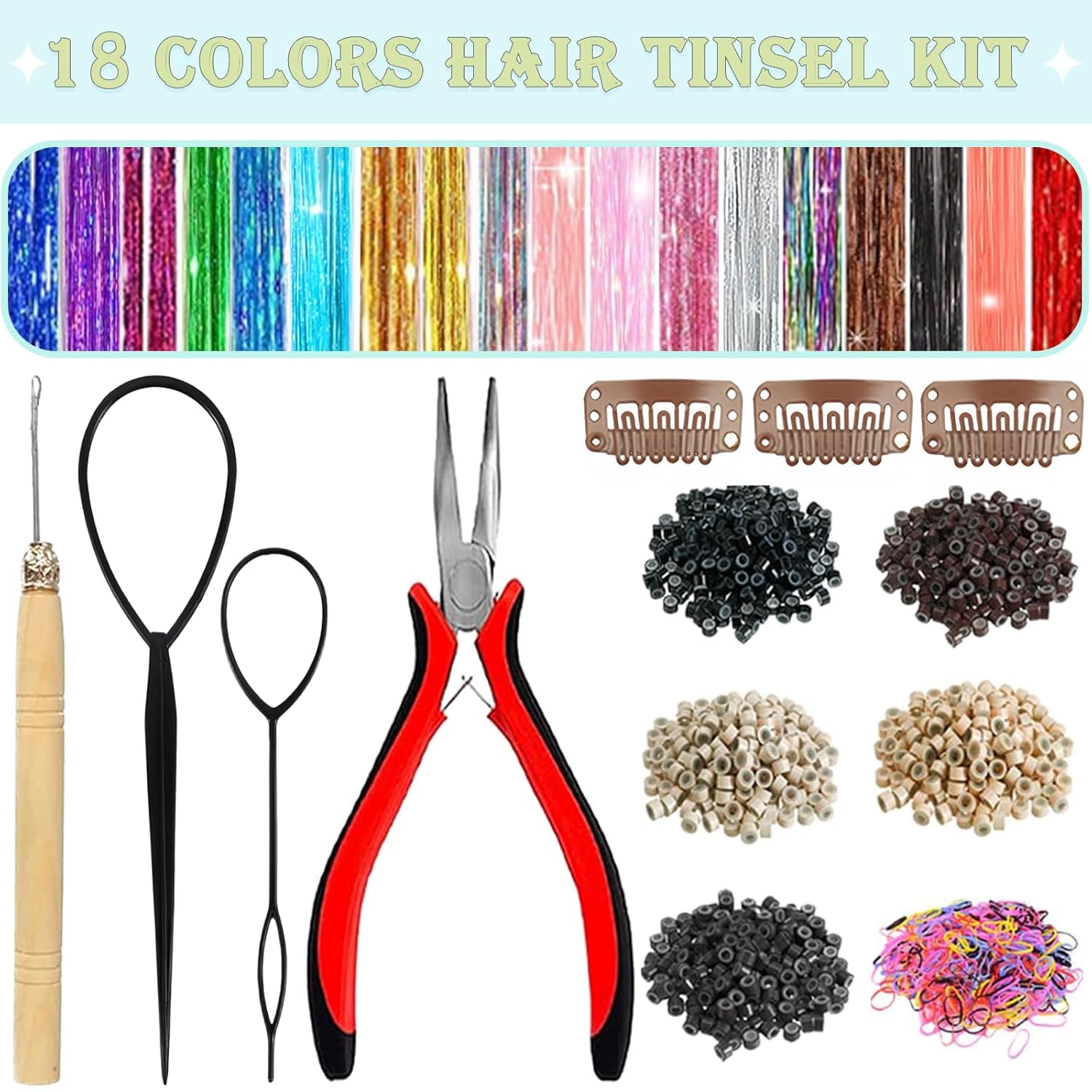 LEDIZE tool set with crochet hook and pliers for easy application