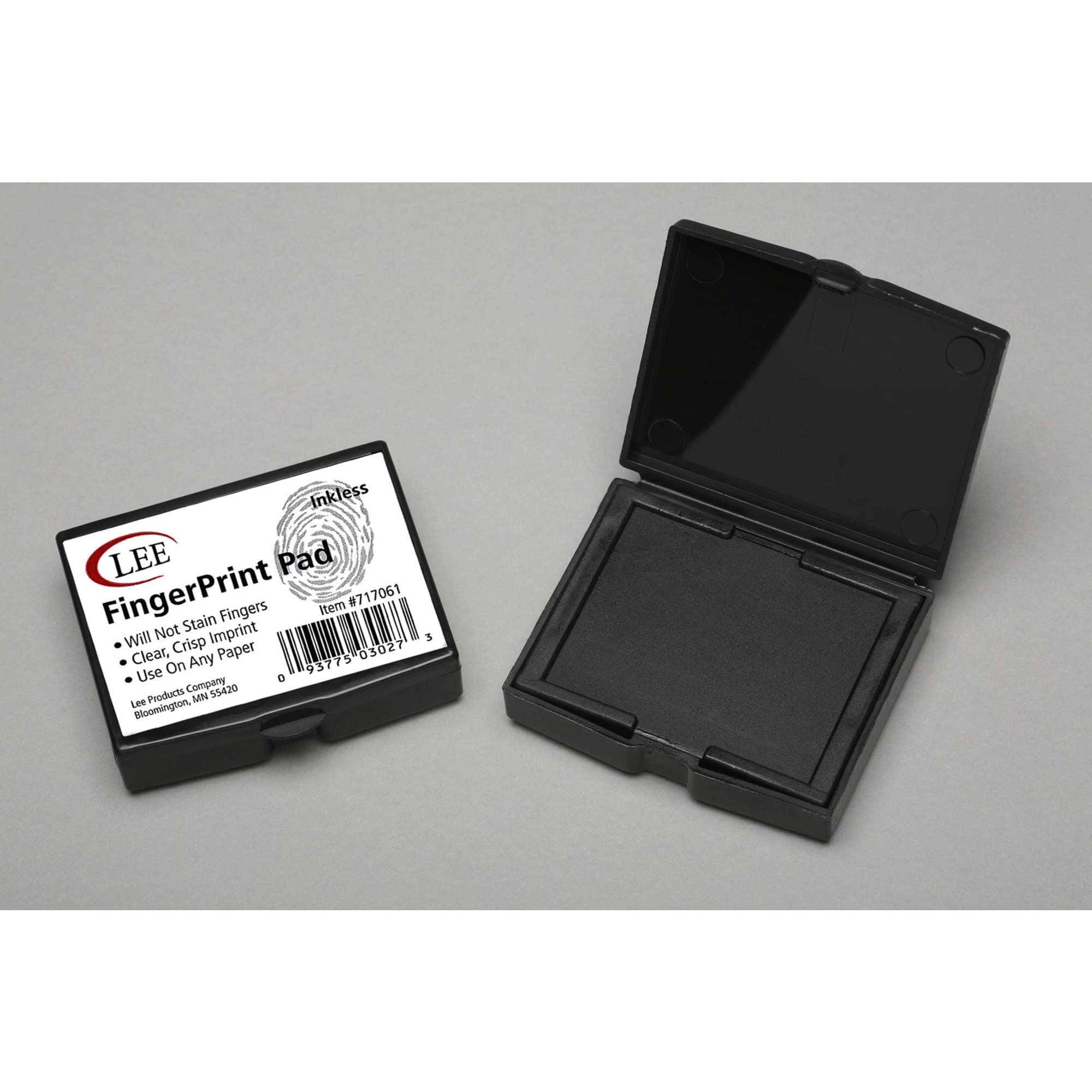 Lee® Fingerprint Ink Pad: trusted for banks, schools, and document verification.