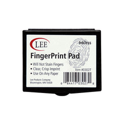Lee® Fingerprint Ink Pad: crisp imprints on paper with reliable transfer.