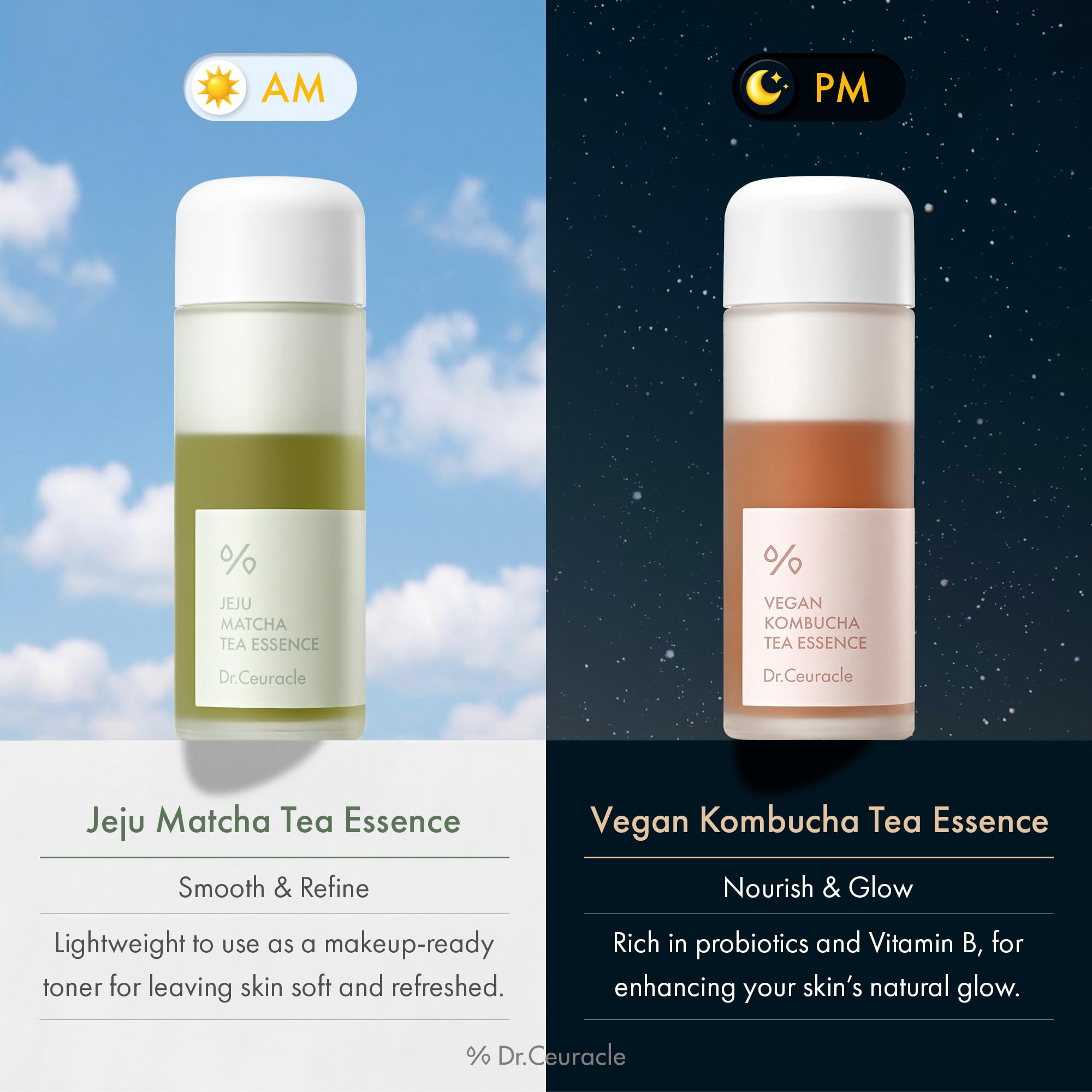 Leegeehaam pairing with Vegan Kombucha Tea Gel Cream suggests enhanced routine synergy.