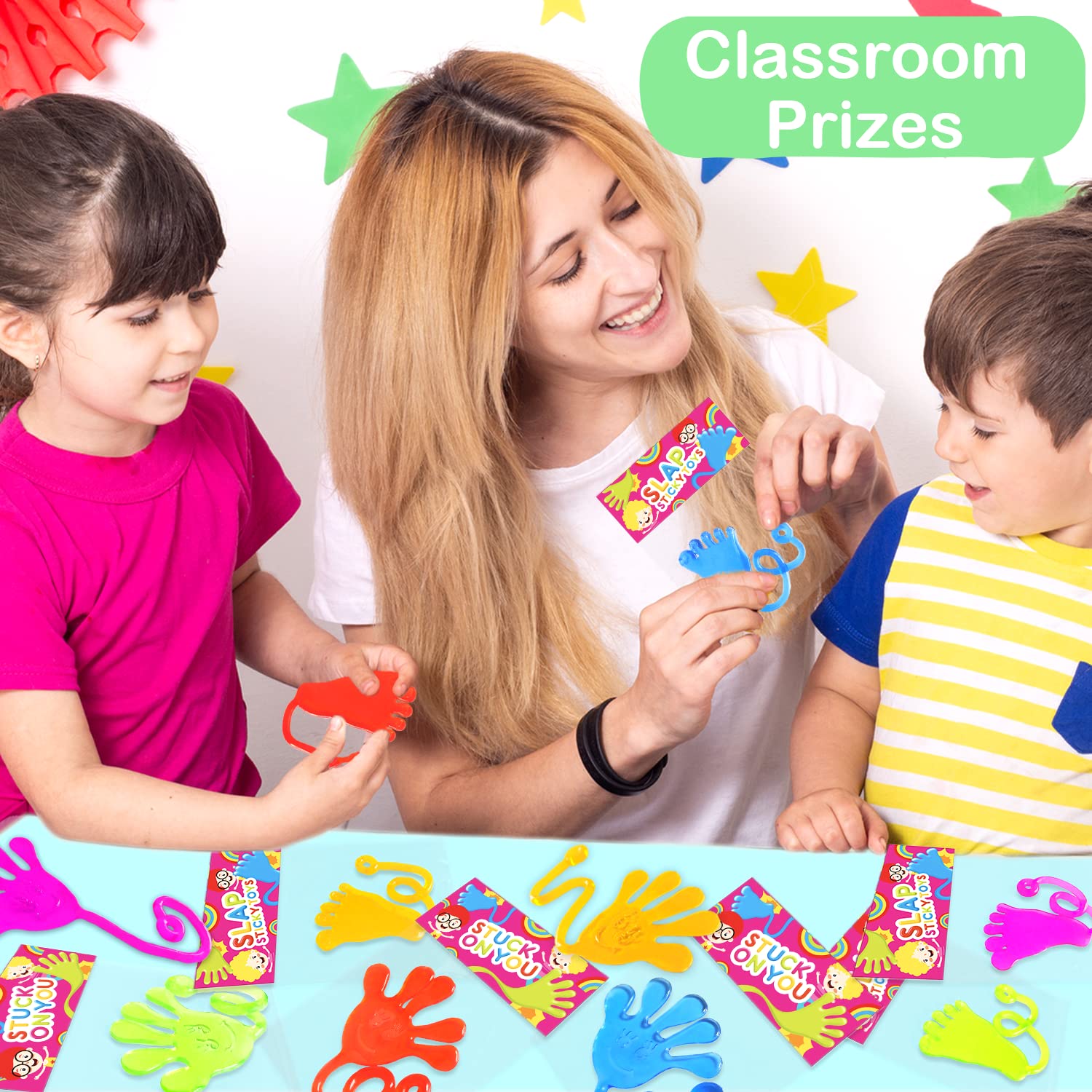 Leetous ceiling and wall play toys for interactive fun.