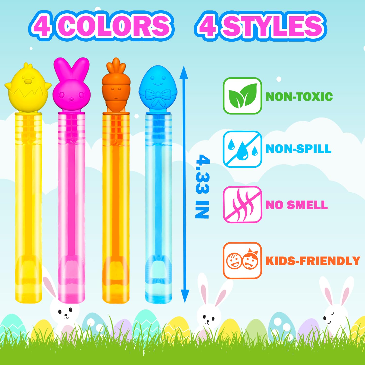 Leetous Easter bubbles wands shaped like eggs for festive classroom fun