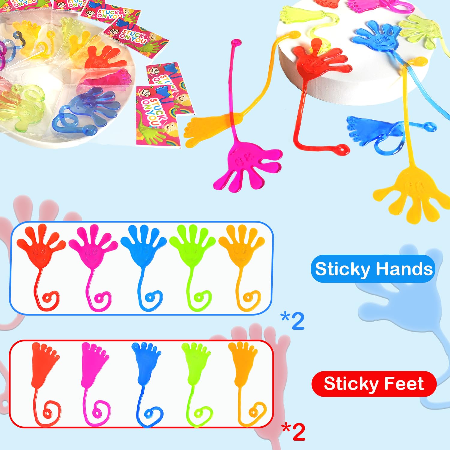 Leetous 20-pack sticky toys as non-candy party favors for kids.