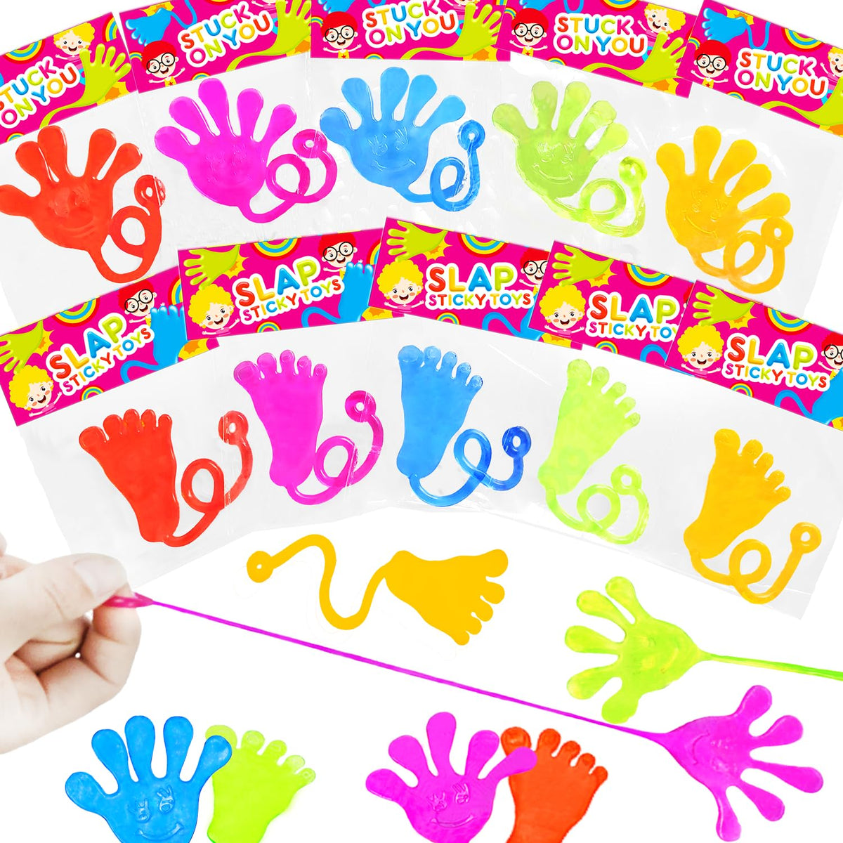 Leetous sticky hands red, mess-free fidget for play and classroom prizes