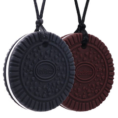 LeeYean chew necklaces 2-pack display for calm sensory play.