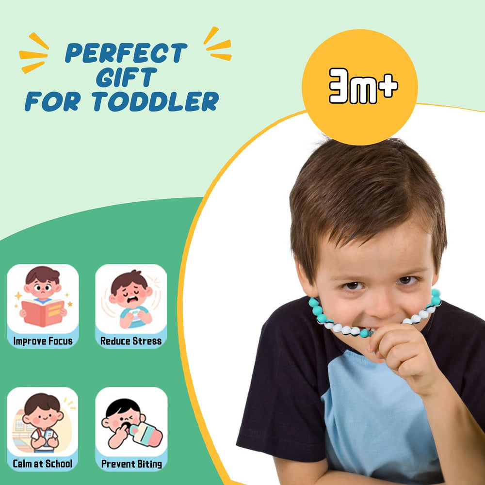 LeeYean teething necklace demonstrates safe teething relief for active babies