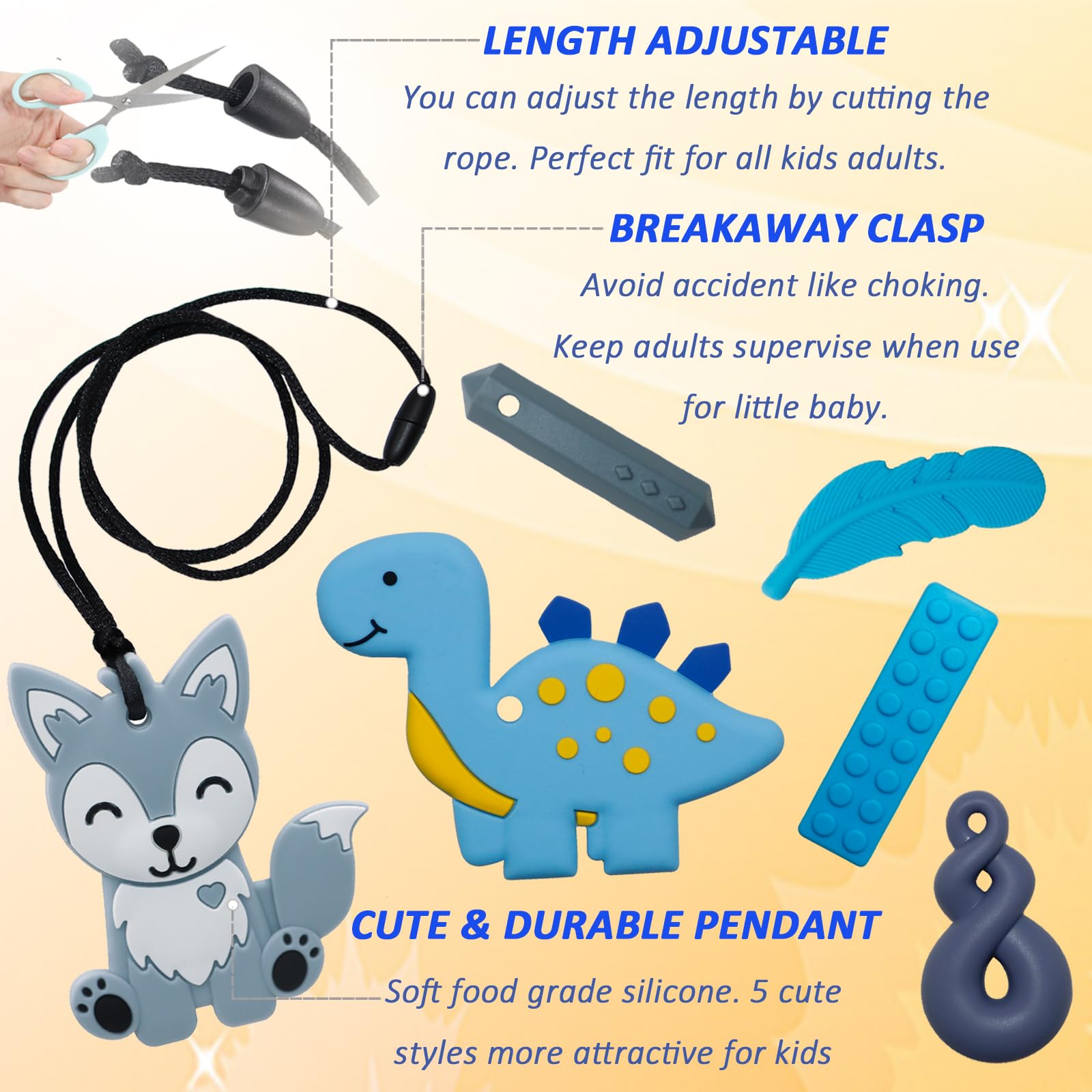 LeeYean sensory brick chew necklace durable design supports long-term use.