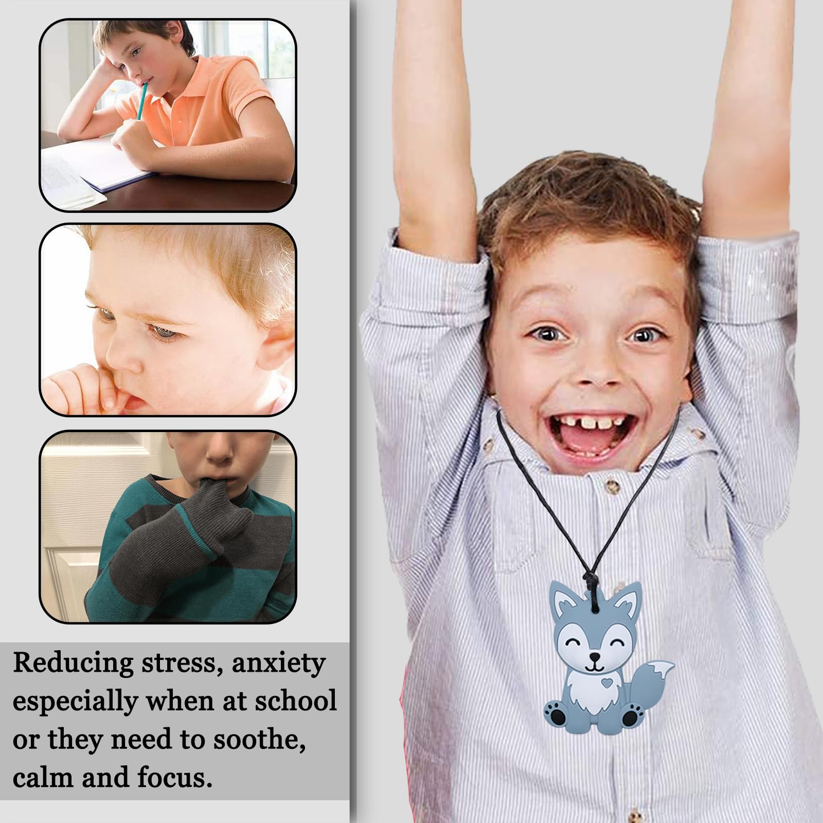 LeeYean sensory stick chew necklace offers soft chewing for soothing moments.