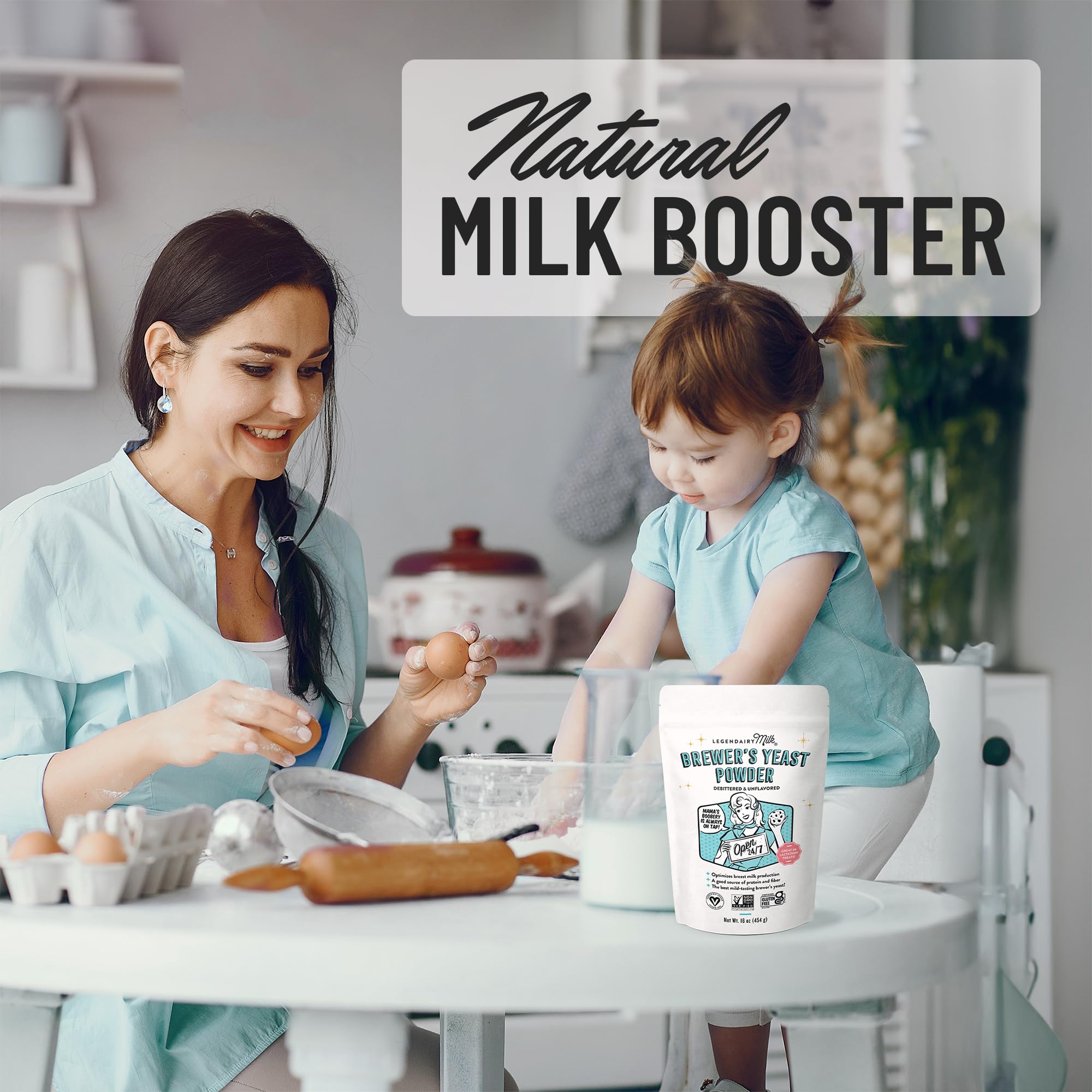 Legendairy Milk Brewers Yeast Powder debittered flavor for milder taste in recipes.