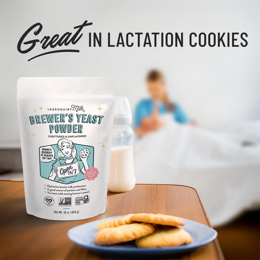 Legendairy Milk Brewers Yeast Powder stirred into overnight oats for fiber and protein.