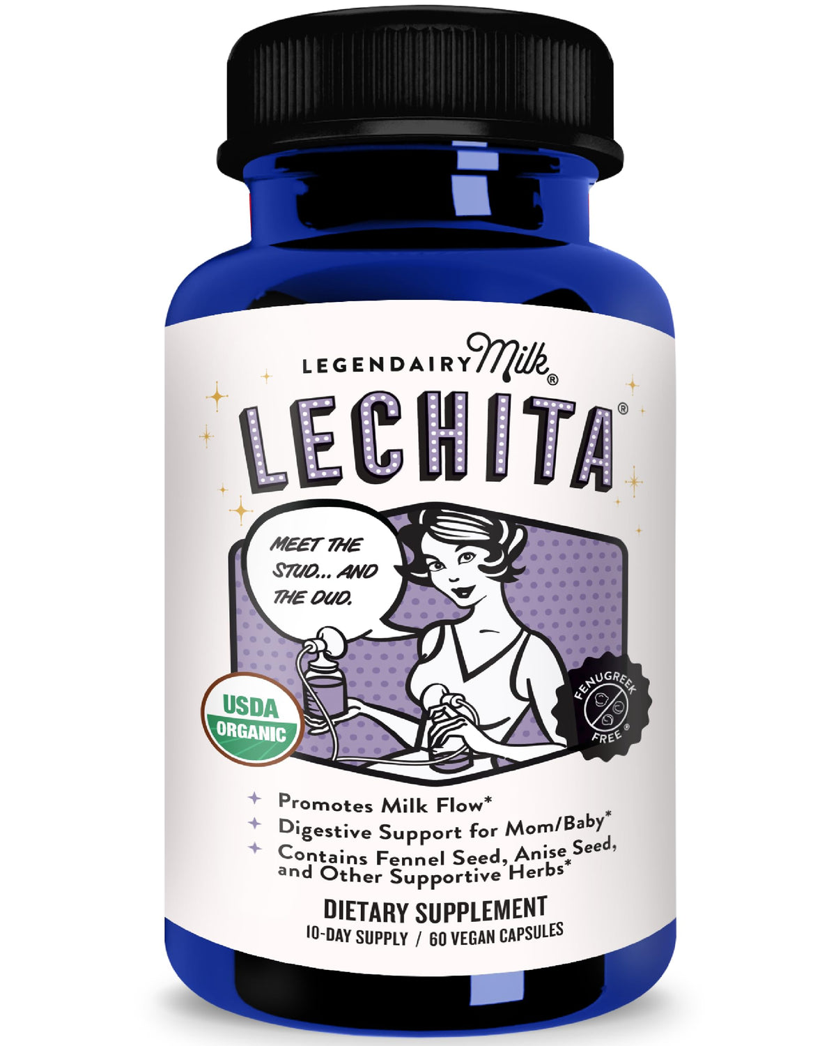 Legendairy Milk Lechita bottle pour illustrating convenient pumping support.