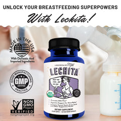 Legendairy Milk Lechita packaging box highlights organic, fenugreek-free formula.