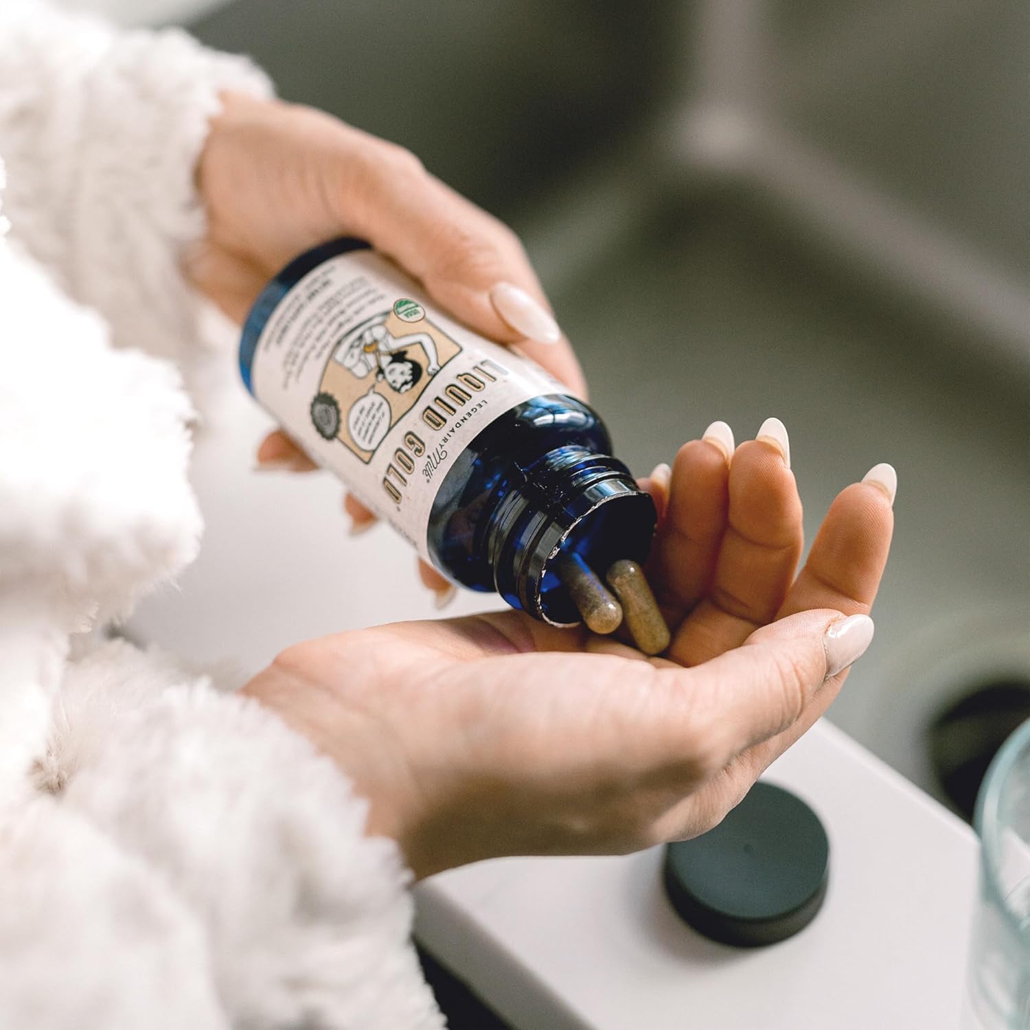 Capsules arranged to suggest a simple daily routine.